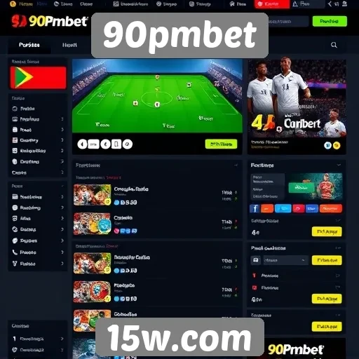 Interface do usuário do site 90pmbet